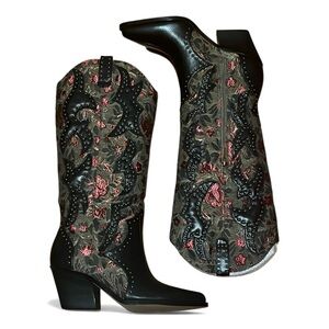 Jessica Simpson Studded Cowboy Cowgirl Knee High Western Boots Women 6M Festival